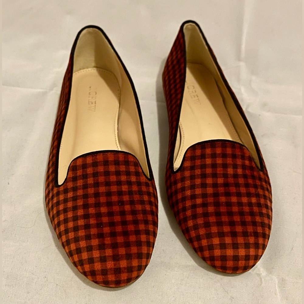 J Crew Sophie Checkered Loafers Sz. 7.5 worn once as new